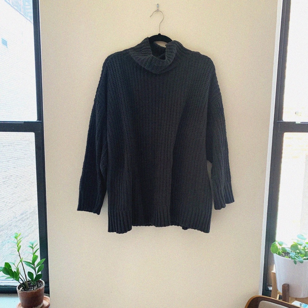Oversized turtleneck sweater